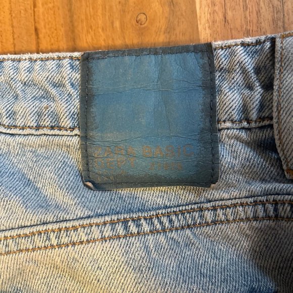 Top Shop Distressed Ripped Striped Jeans - Picture 6 of 9